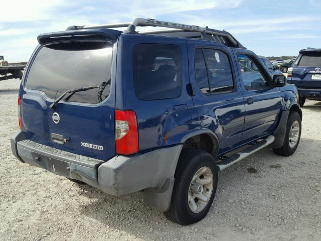 5N1ED28T62C606050 - 2002 NISSAN XTERRA XE BLUE photo 4