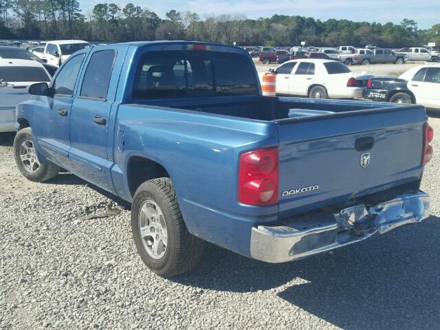 1D7HE48N56S634130 - 2006 DODGE DAKOTA QUA BLUE photo 3