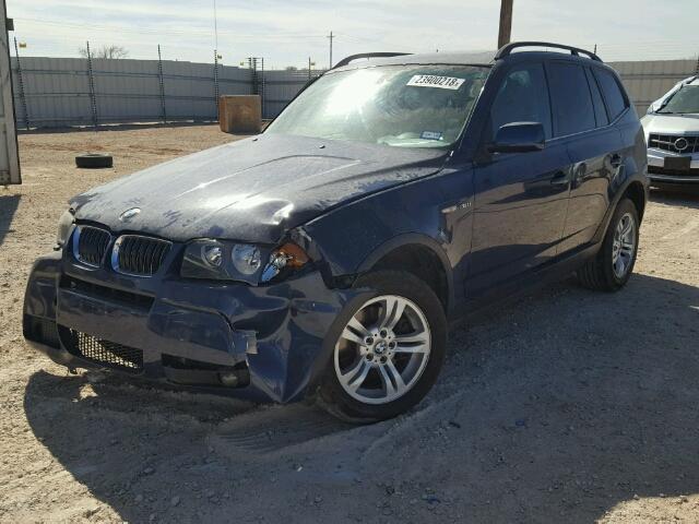 WBXPA93406WG88348 - 2006 BMW X3 3.0I BLUE photo 2