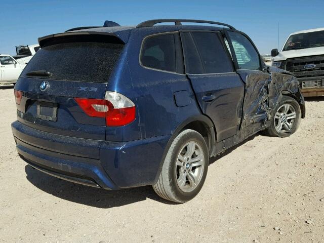 WBXPA93406WG88348 - 2006 BMW X3 3.0I BLUE photo 4