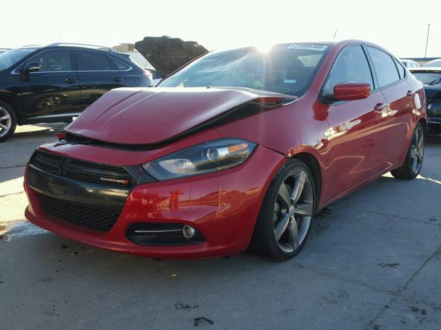 1C3CDFBA6DD303555 - 2013 DODGE DART SXT RED photo 2