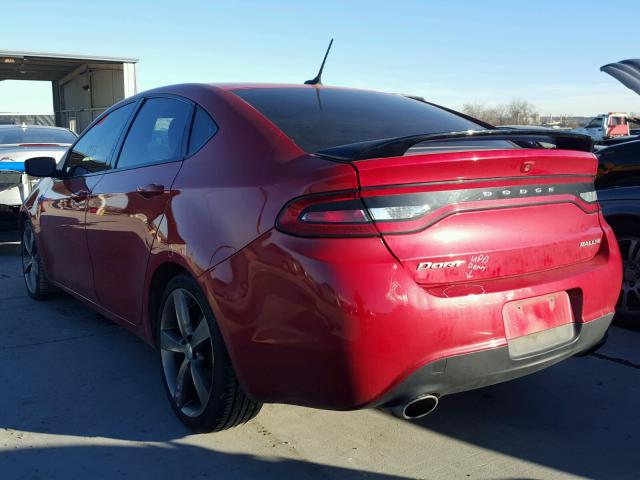 1C3CDFBA6DD303555 - 2013 DODGE DART SXT RED photo 3