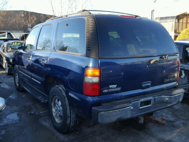 1GNEK13T91J145293 - 2001 CHEVROLET TAHOE K150 BLUE photo 3