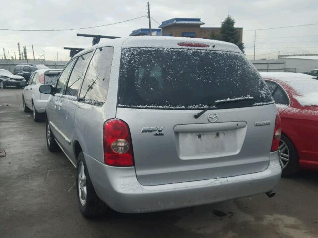 JM3LW28A330378202 - 2003 MAZDA MPV WAGON SILVER photo 3