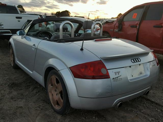 TRUUT28N411032794 - 2001 AUDI TT QUATTRO SILVER photo 3