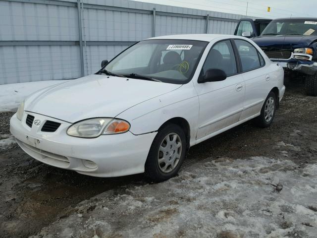 KMHJF25F2XU885330 - 1999 HYUNDAI ELANTRA BA WHITE photo 2