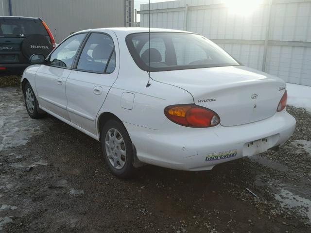 KMHJF25F2XU885330 - 1999 HYUNDAI ELANTRA BA WHITE photo 3