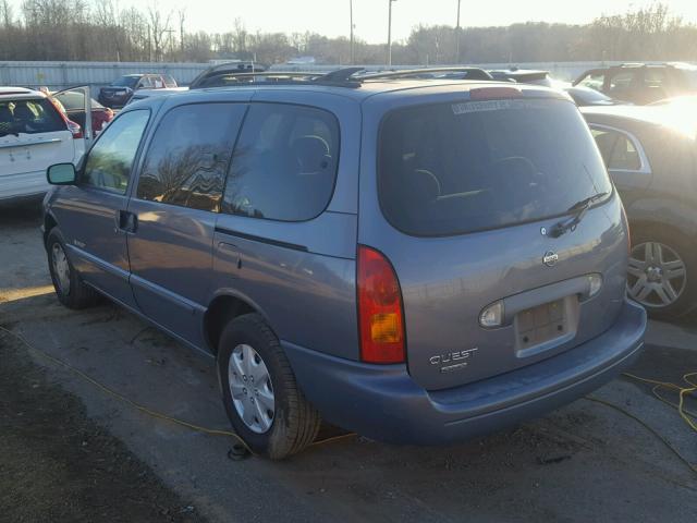 4N2XN11T3XD811581 - 1999 NISSAN QUEST SE BLUE photo 3