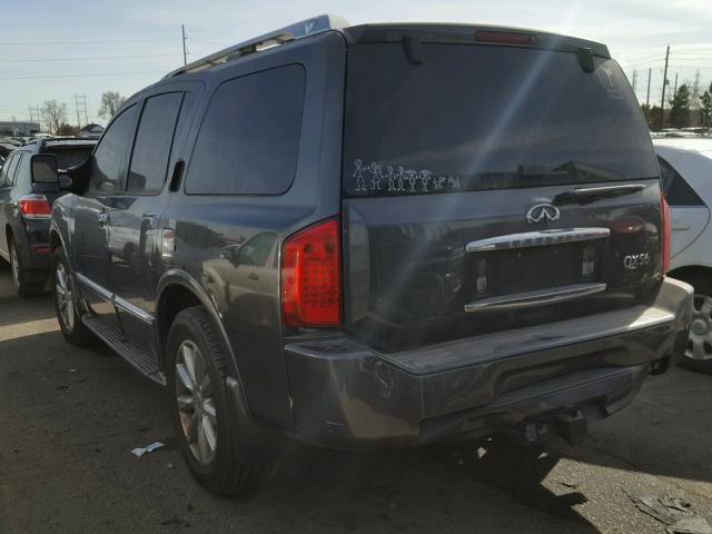 5N3AA08C78N905871 - 2008 INFINITI QX56 GRAY photo 3