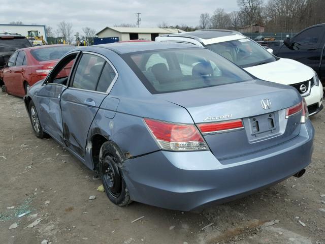 1HGCP2F40BA109412 - 2011 HONDA ACCORD LXP BLUE photo 3