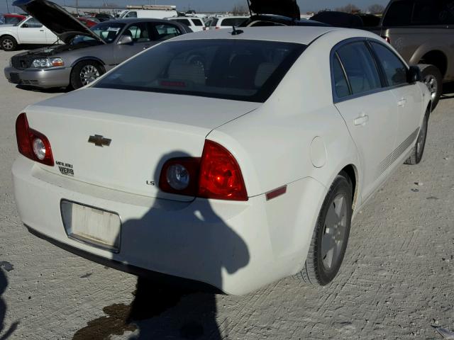 1G1ZG57B684226581 - 2008 CHEVROLET MALIBU LS WHITE photo 4