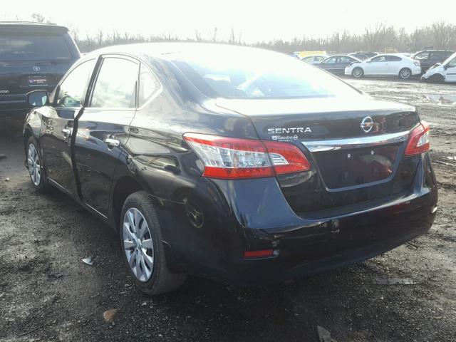 3N1AB7AP6FY345845 - 2015 NISSAN SENTRA S BLACK photo 3