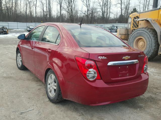 1G1JC5SGXD4197303 - 2013 CHEVROLET SONIC LT RED photo 3