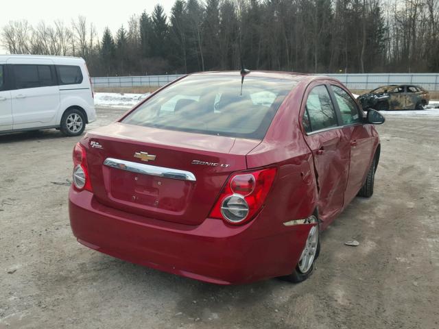 1G1JC5SGXD4197303 - 2013 CHEVROLET SONIC LT RED photo 4