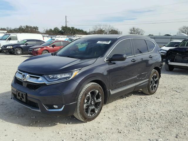 2HKRW1H99HH517259 - 2017 HONDA CR-V TOURI GRAY photo 2