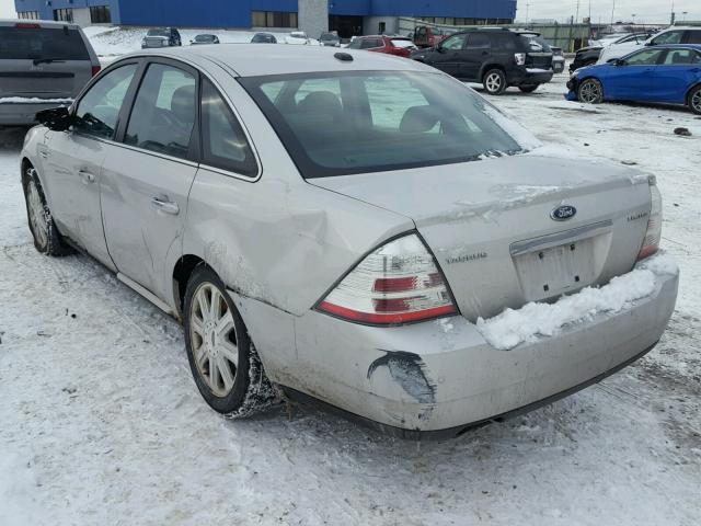 1FAHP25W58G183444 - 2008 FORD TAURUS LIM SILVER photo 3