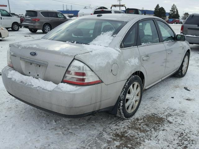 1FAHP25W58G183444 - 2008 FORD TAURUS LIM SILVER photo 4