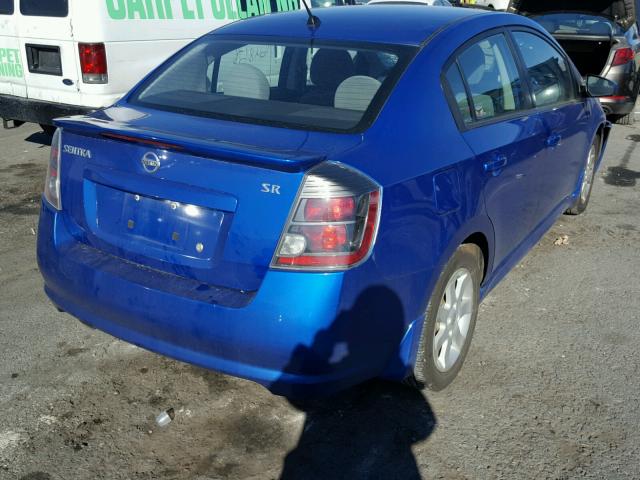 3N1AB6AP7CL648877 - 2012 NISSAN SENTRA 2.0 BLUE photo 4