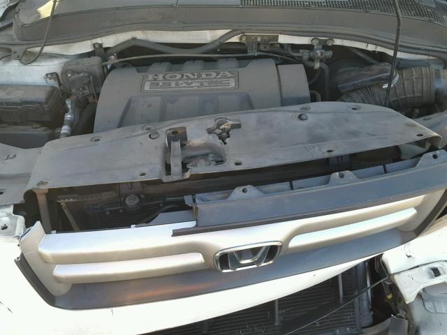 5FNYF28418B003703 - 2008 HONDA PILOT EX WHITE photo 7