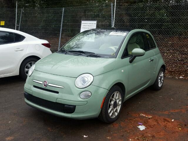 3C3CFFAR2DT745549 - 2013 FIAT 500 POP GREEN photo 2