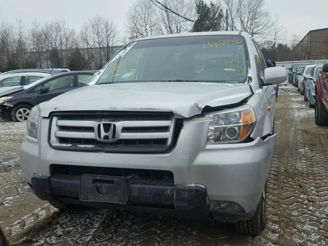 5FNYF18468B033628 - 2008 HONDA PILOT EX SILVER photo 9