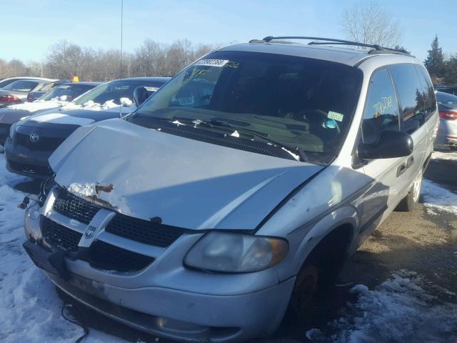 1B4GP24352B522136 - 2002 DODGE GRAND CARA SILVER photo 2