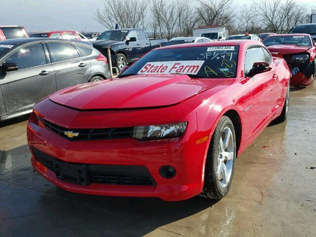 2G1FD1E33F9173963 - 2015 CHEVROLET CAMARO LT RED photo 2