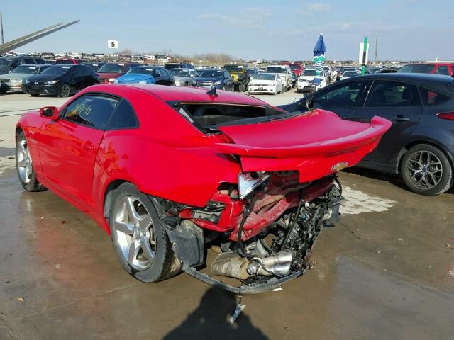 2G1FD1E33F9173963 - 2015 CHEVROLET CAMARO LT RED photo 3