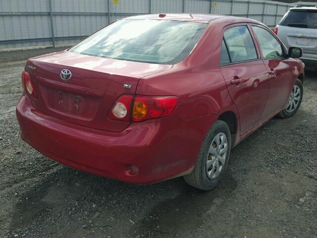 2T1BU40E09C177117 - 2009 TOYOTA COROLLA BA RED photo 4