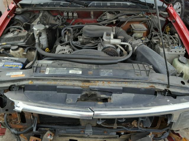 1GNDT13W4T2123590 - 1996 CHEVROLET BLAZER RED photo 7