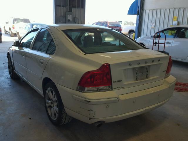 YV1RS592X92726480 - 2009 VOLVO S60 2.5T WHITE photo 3