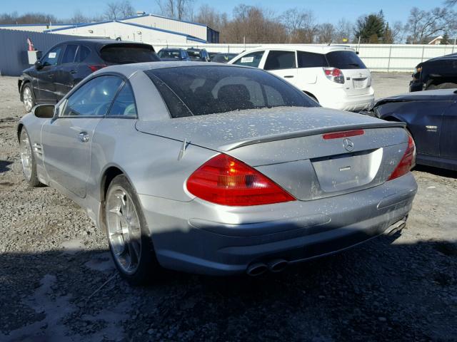 WDBSK75F84F065625 - 2004 MERCEDES-BENZ SL 500 SILVER photo 3