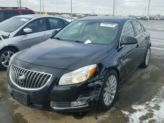 2G4GN5EC0B9181363 - 2011 BUICK REGAL CXL BLACK photo 2