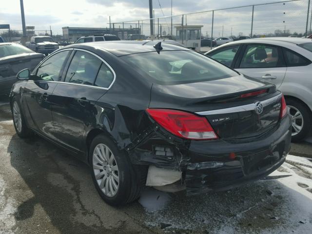 2G4GN5EC0B9181363 - 2011 BUICK REGAL CXL BLACK photo 3