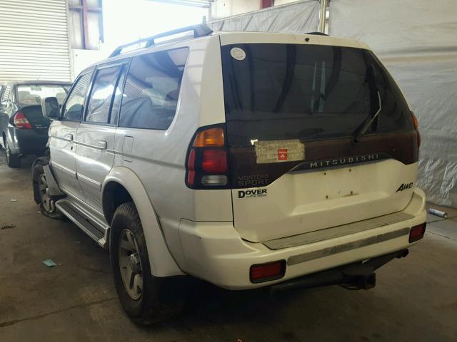 JA4MT41R83J022141 - 2003 MITSUBISHI MONTERO SP WHITE photo 3