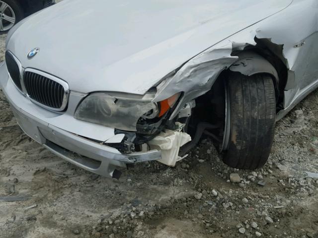 WBAHN835X6DT27076 - 2006 BMW 750 LI SILVER photo 9