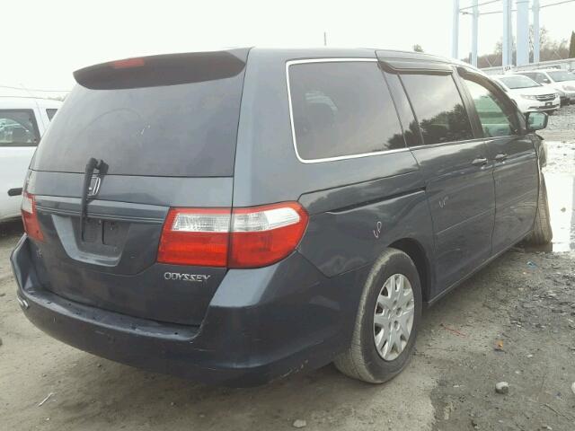 5FNRL38285B078671 - 2005 HONDA ODYSSEY LX GRAY photo 4