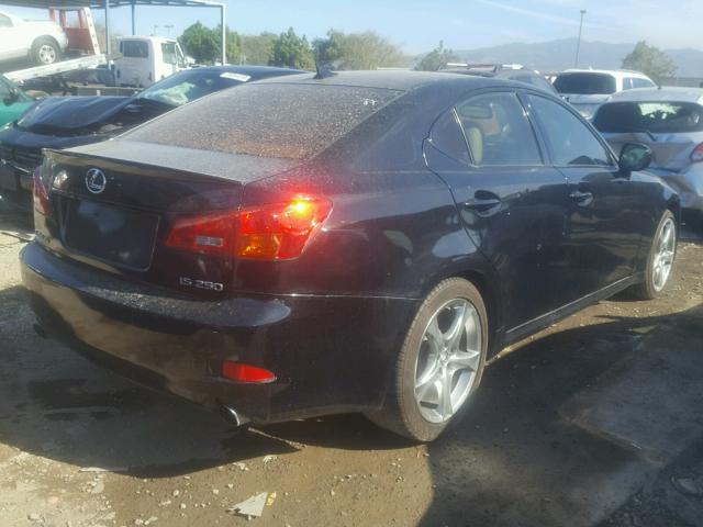 JTHBK262772023585 - 2007 LEXUS IS 250 BLACK photo 4