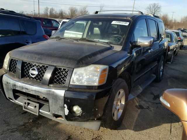 5N1AA08A74N703114 - 2004 NISSAN ARMADA SE BLACK photo 2