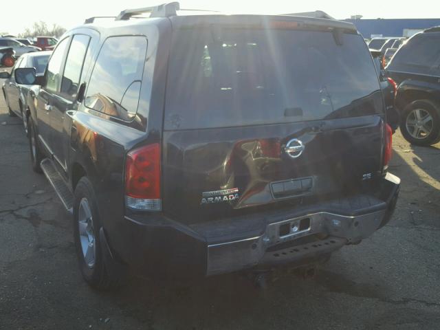 5N1AA08A74N703114 - 2004 NISSAN ARMADA SE BLACK photo 3