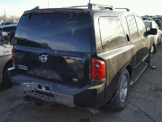 5N1AA08A74N703114 - 2004 NISSAN ARMADA SE BLACK photo 4