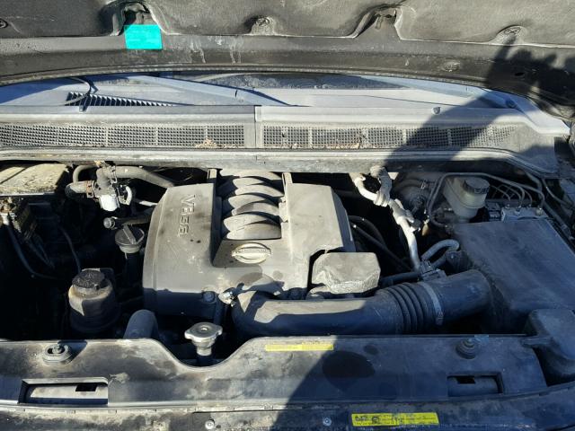 5N1AA08A74N703114 - 2004 NISSAN ARMADA SE BLACK photo 7