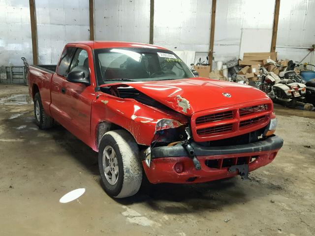 1B7GL22X91S151260 - 2001 DODGE DAKOTA RED photo 1