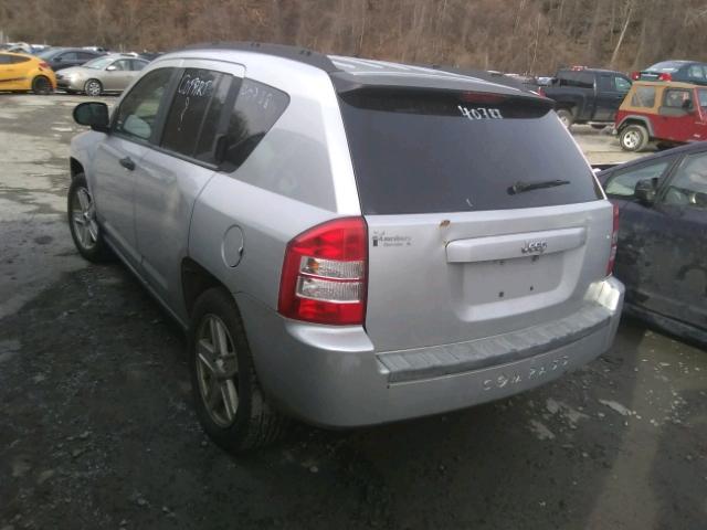 1J8FT47W57D158476 - 2007 JEEP COMPASS SILVER photo 3