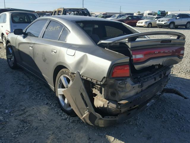 2B3CL3CG3BH608156 - 2011 DODGE CHARGER GRAY photo 3