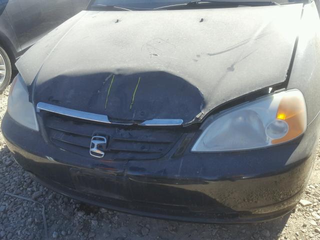 1HGES16531L047954 - 2001 HONDA CIVIC LX BLACK photo 9