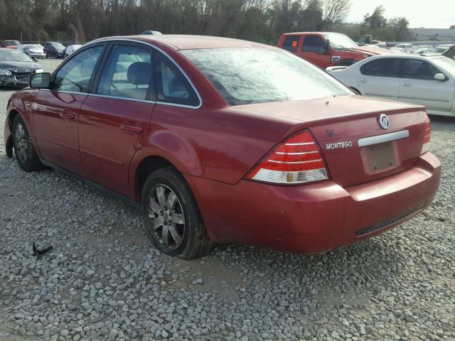 1MEFM40166G602821 - 2006 MERCURY MONTEGO LU BURGUNDY photo 3