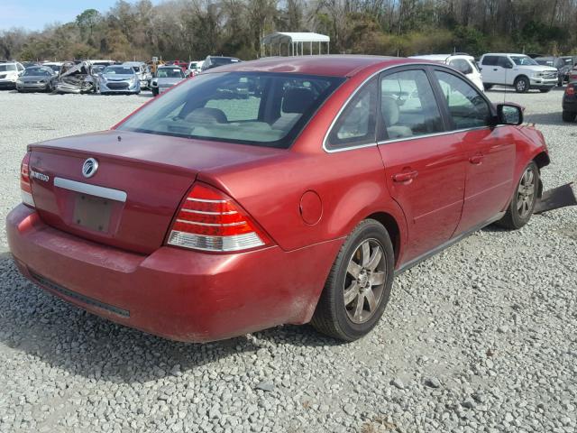 1MEFM40166G602821 - 2006 MERCURY MONTEGO LU BURGUNDY photo 4