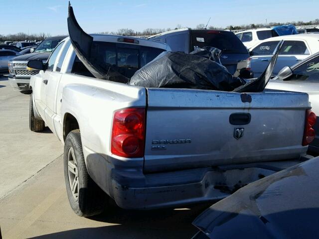 1D7HE42K07S127717 - 2007 DODGE DAKOTA SLT SILVER photo 3