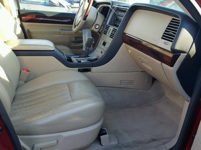 5LMEU88H45ZJ25565 - 2005 LINCOLN AVIATOR 红色 照片 5
